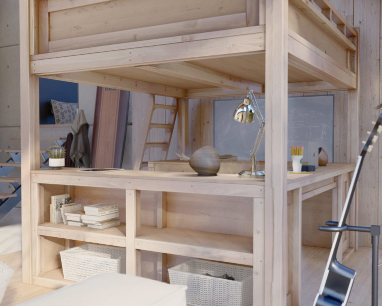 DIY sleep & Study full loft bed plans - DIY projects plans