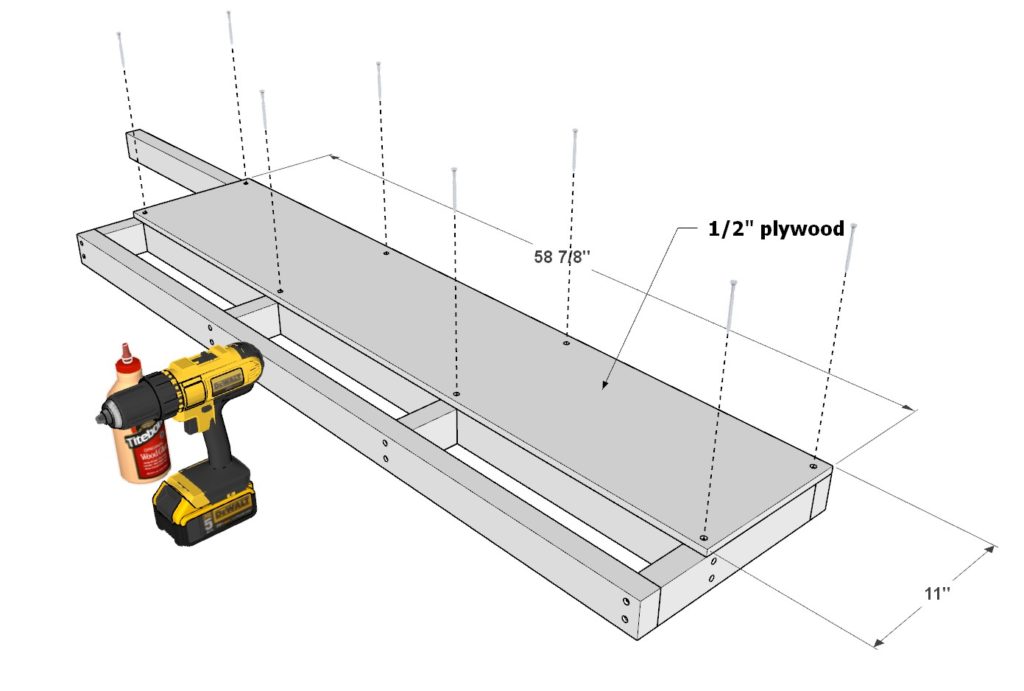 DIY loft bed railing assembly