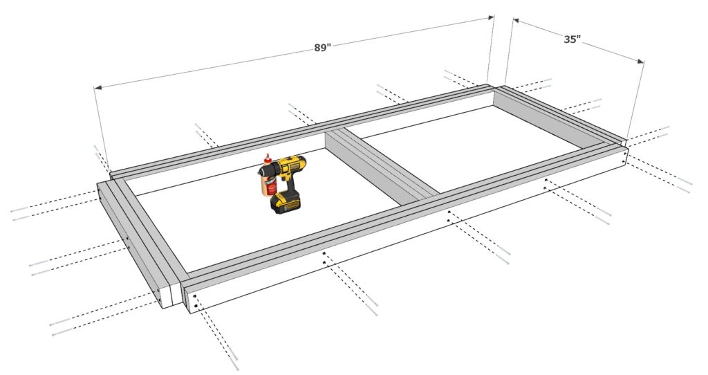 DIY table frame construction