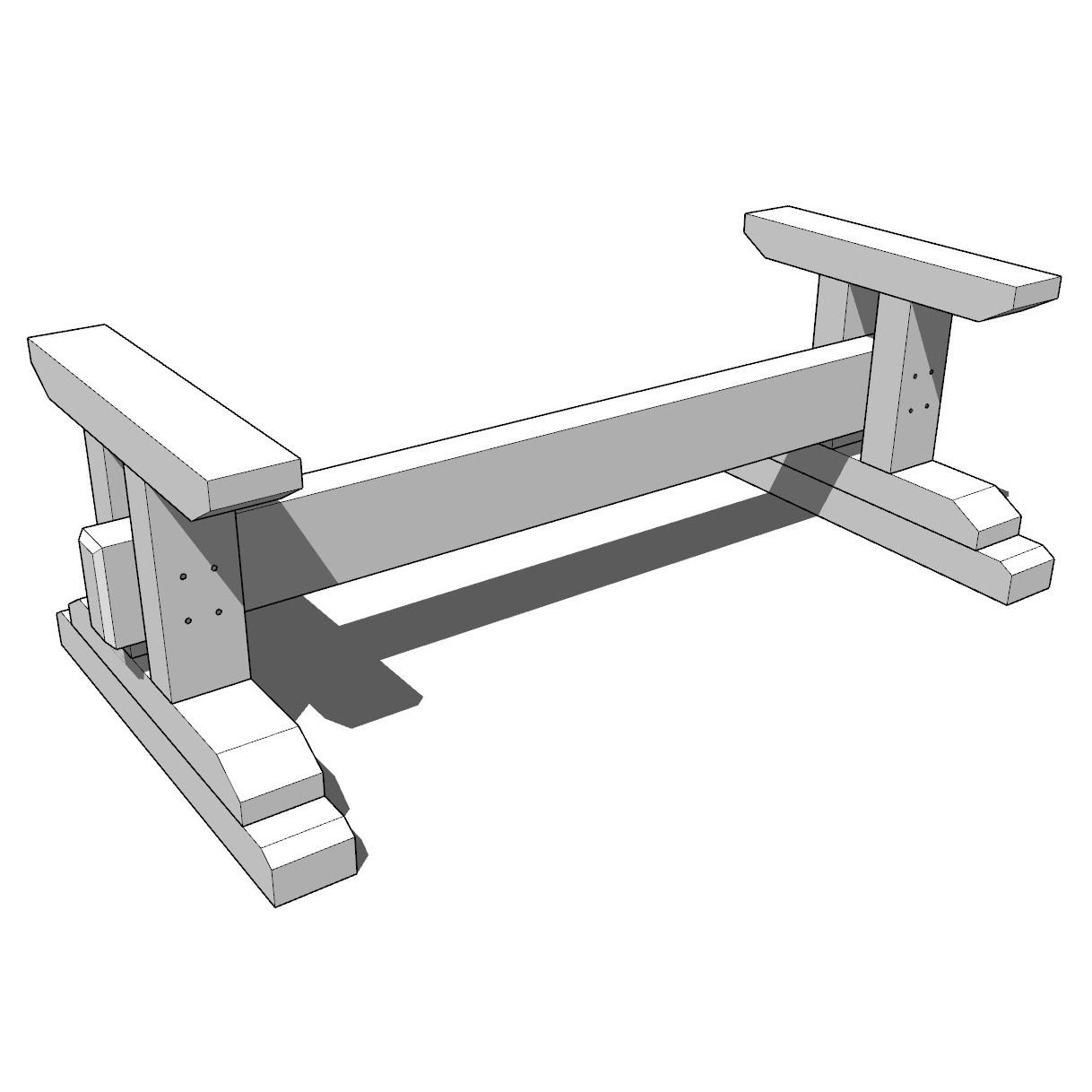 Easy DIY full size farmhouse table base plans DIY projects plans