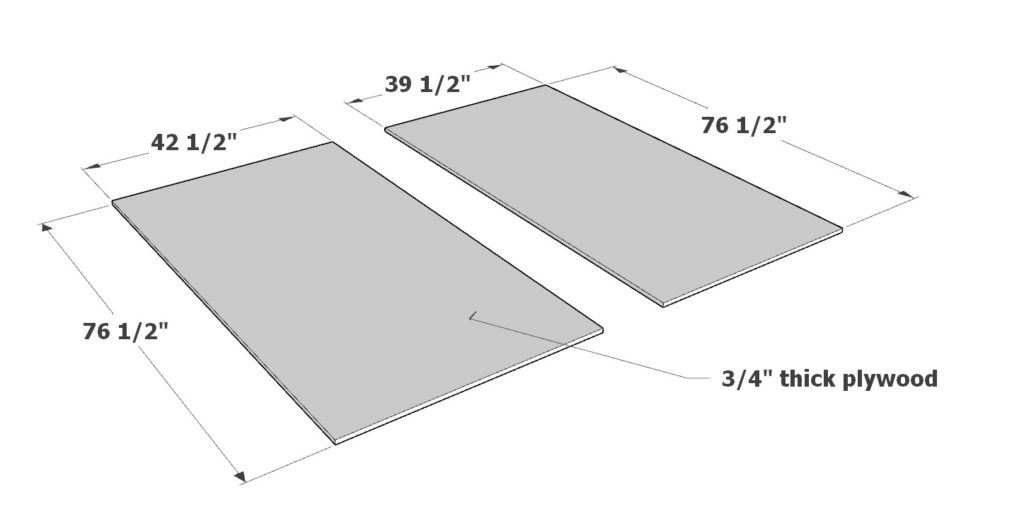 Adding plywood sheets to bunk bed frame