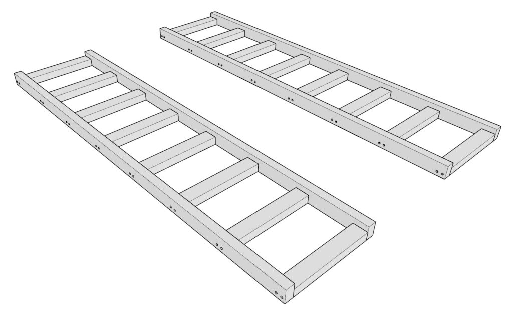 DIY Bunk bed railing assembly and installation