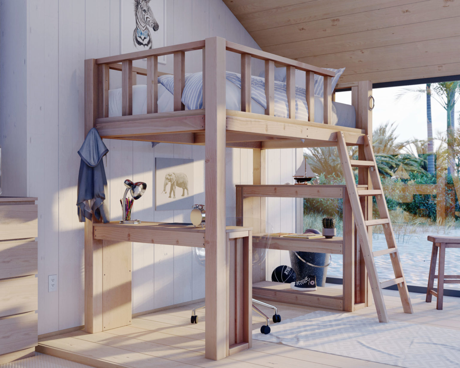 Easy twin loft bed DIY plan - DIY projects plans