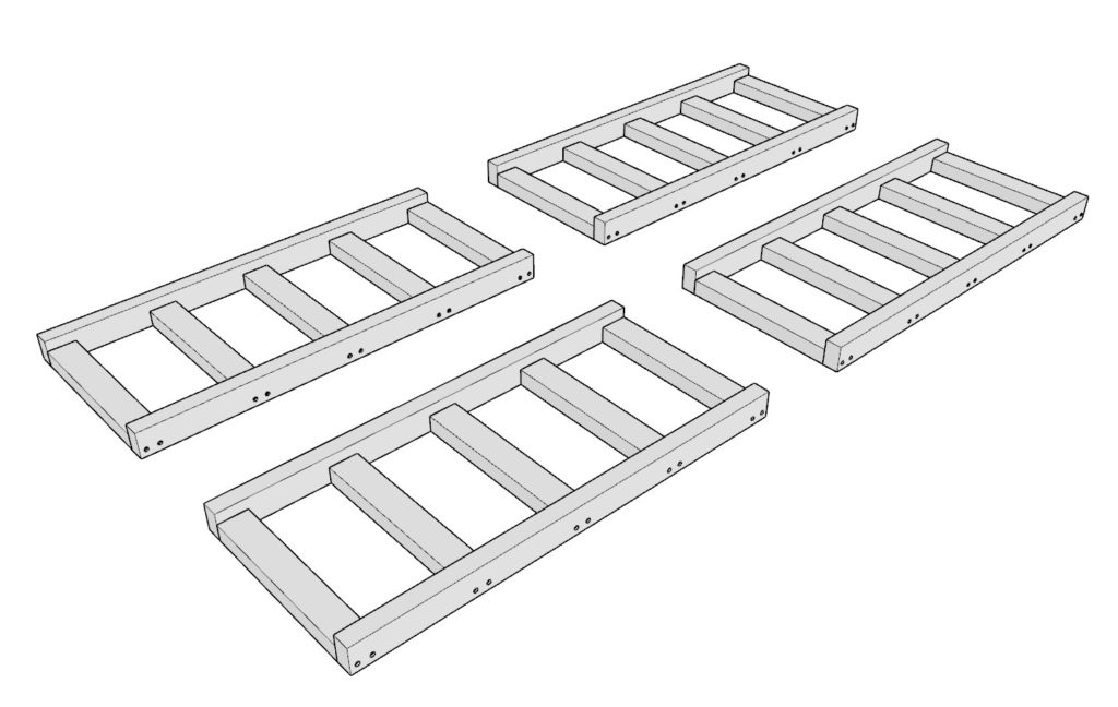 DIY Bunk bed railing assembly and installation