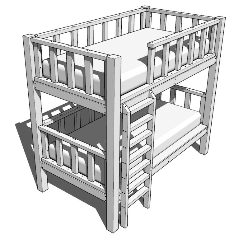 Easy twin-over-twin bunk bed DIY plan - DIY projects plans