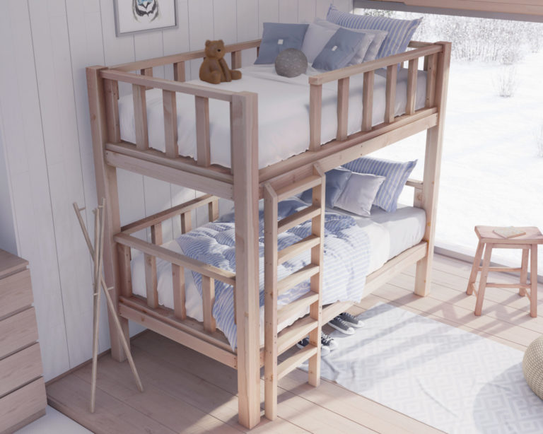 TwinOverTwin Bunk Bed DIY plan DIY projects plans