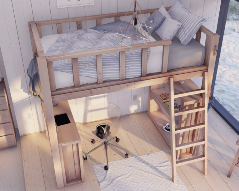 Easy twin loft bed DIY plan - DIY projects plans