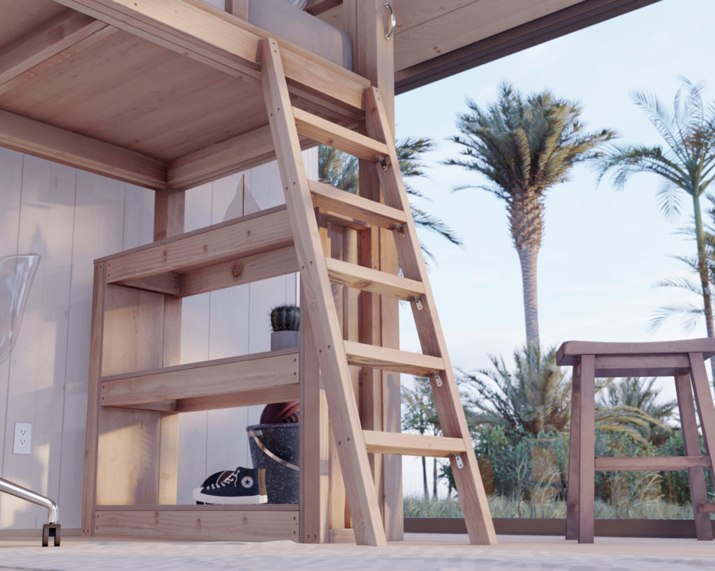 DIY wooden twin loft bed, do it yourself plan.