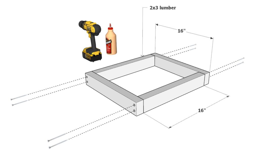 DIY closet storage shelf frame construction