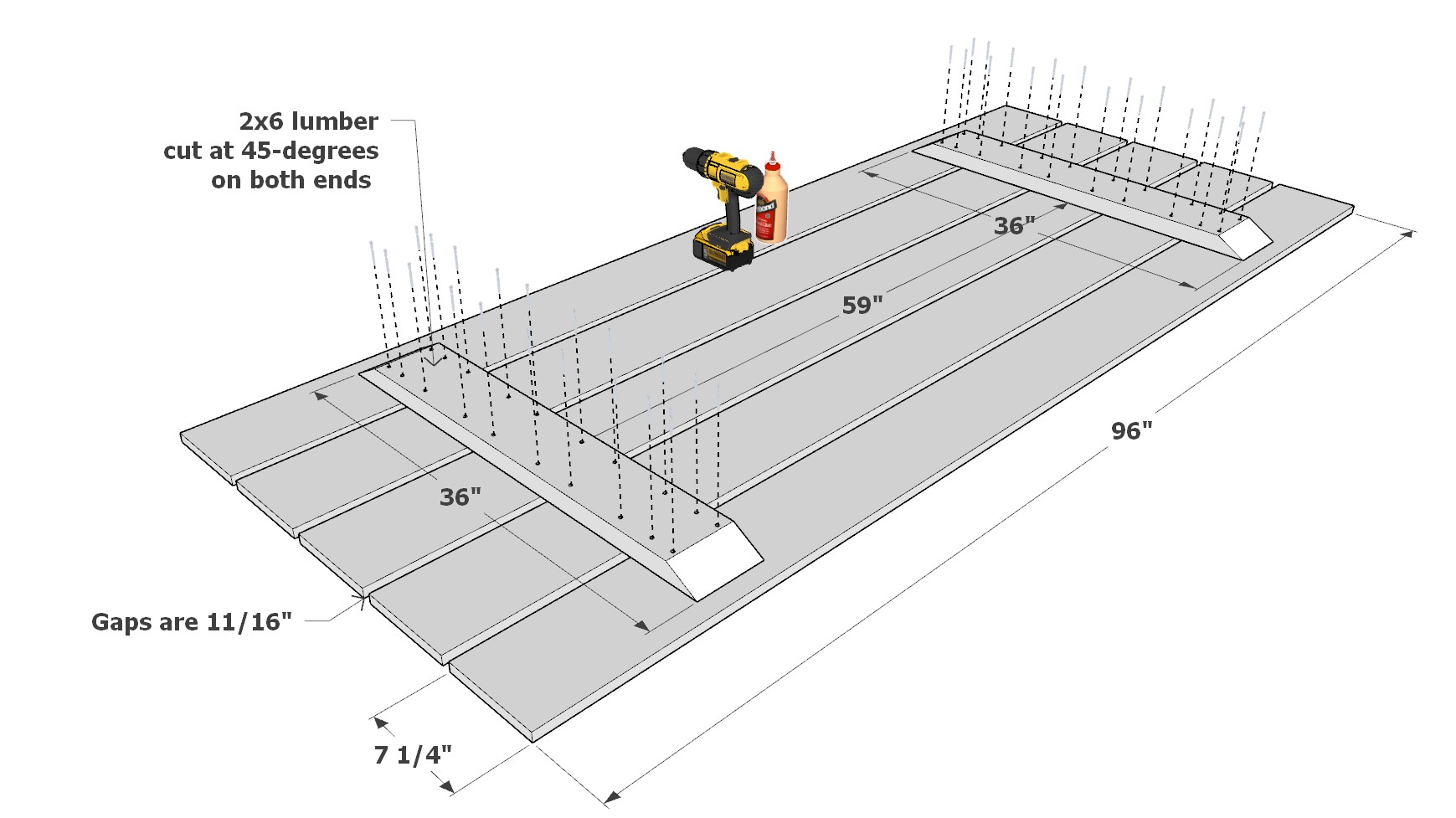 DIY folding table plan - DIY projects plans
