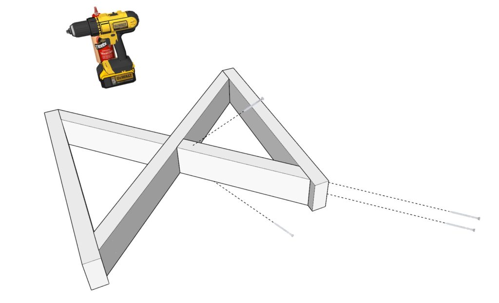 DIY collapsible folding table 2x4 leg frame construction