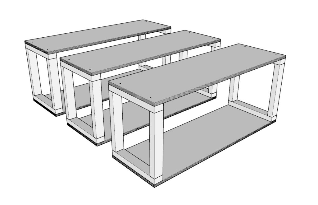 Adding plywood to storage shelf