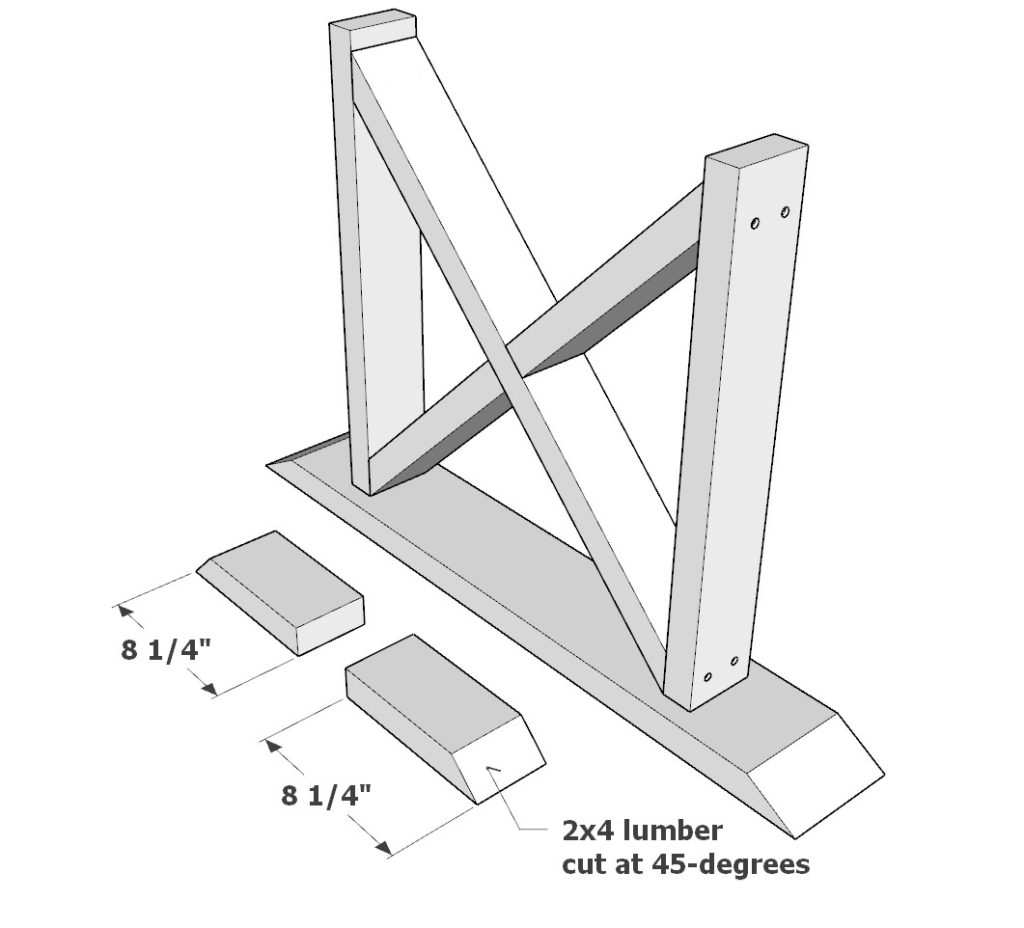 Joining 2x4 lumber to DIY folding table base