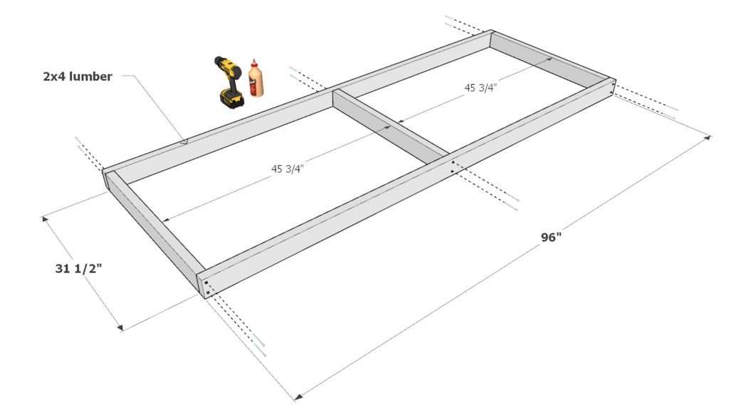 DIY "X" fence 2x4 lumber frame construction