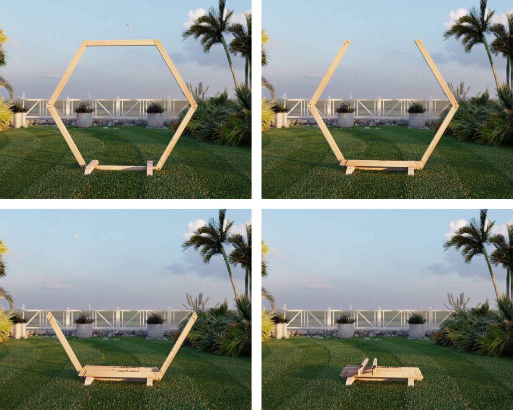 Portable Hexagon Wedding Arbor DIY Plans PDF - Collapsible Arch Build Instructions
