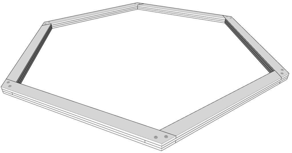 Portable Hexagon Wedding Arbor frame assembly putting it all together