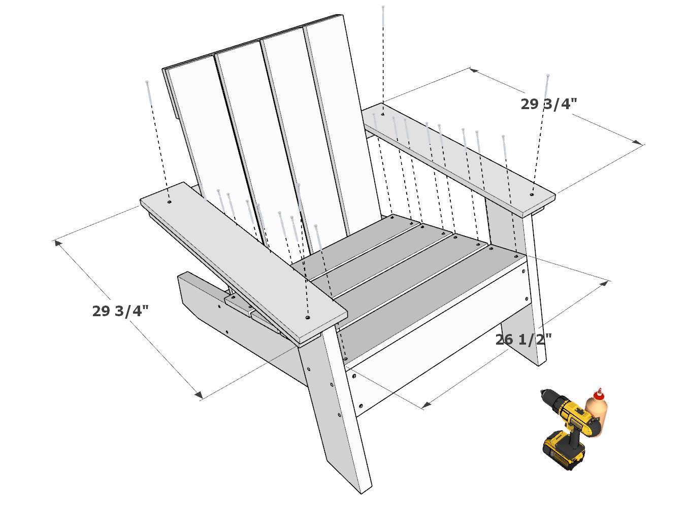 Easy DIY Adirondack plans - DIY projects plans