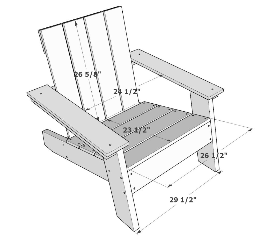 DIY Adirondack Chair Plans, Simple DIY Wood Chair Plans, Build Patio Chair Plans, Wooden Outdoor Chair Plans, Garden Chair Plans dimensions