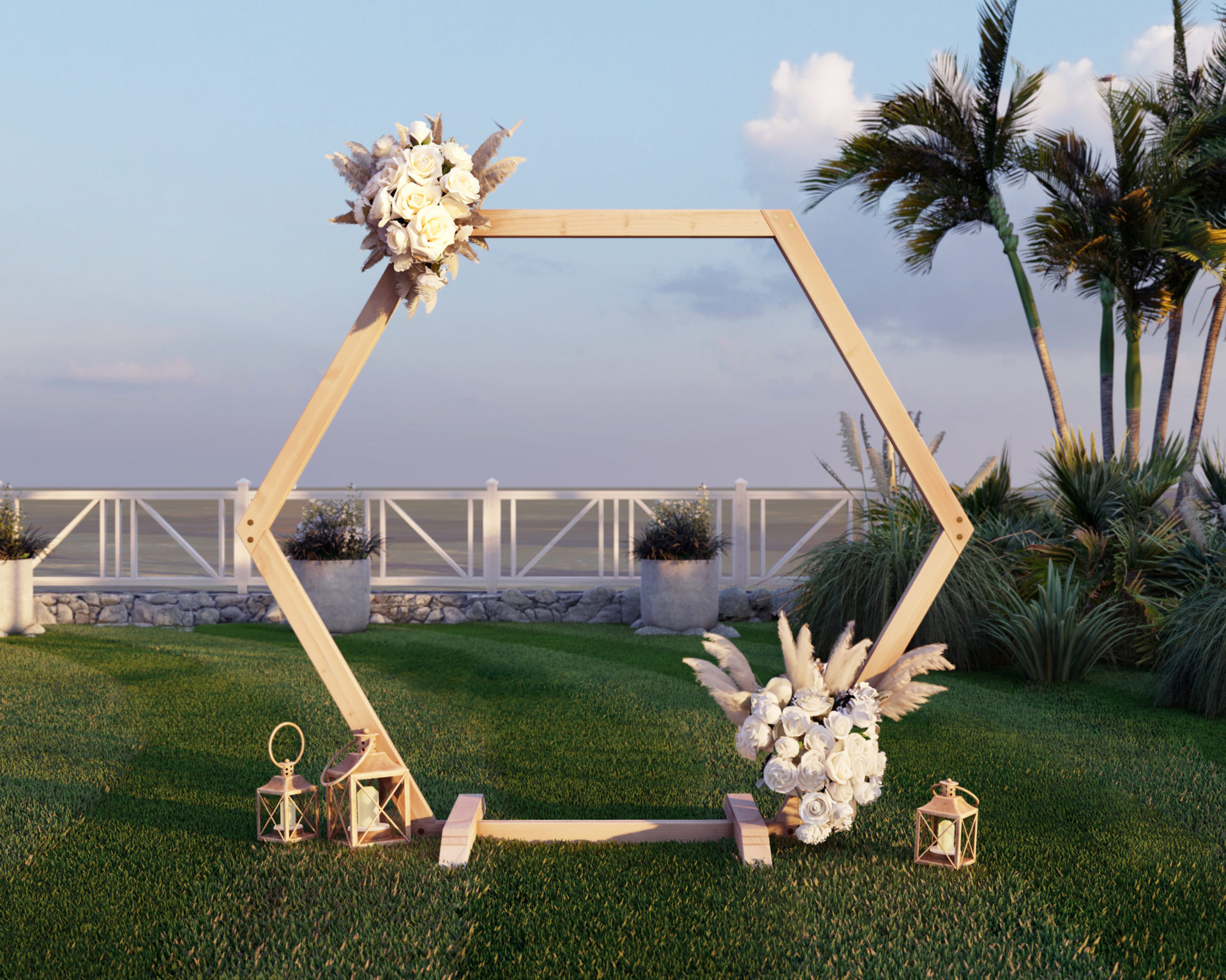 Portable Hexagon Wedding Arbor DIY Plans. Collapsible Arch Build  Instructions - DIY projects plans
