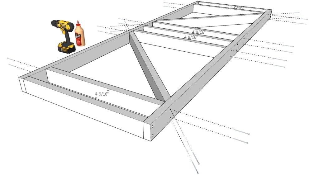 DIY farmhouse fence 2x4 frame construction