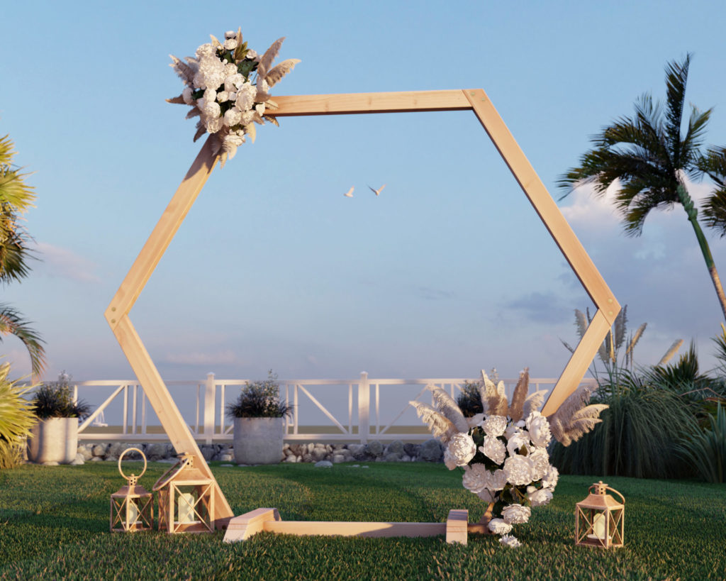 Portable Hexagon Wedding Arbor DIY Plans PDF - Collapsible Arch Build Instructions