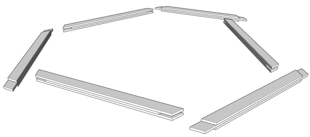 Portable Hexagon Wedding Arbor frame assembly putting it all together