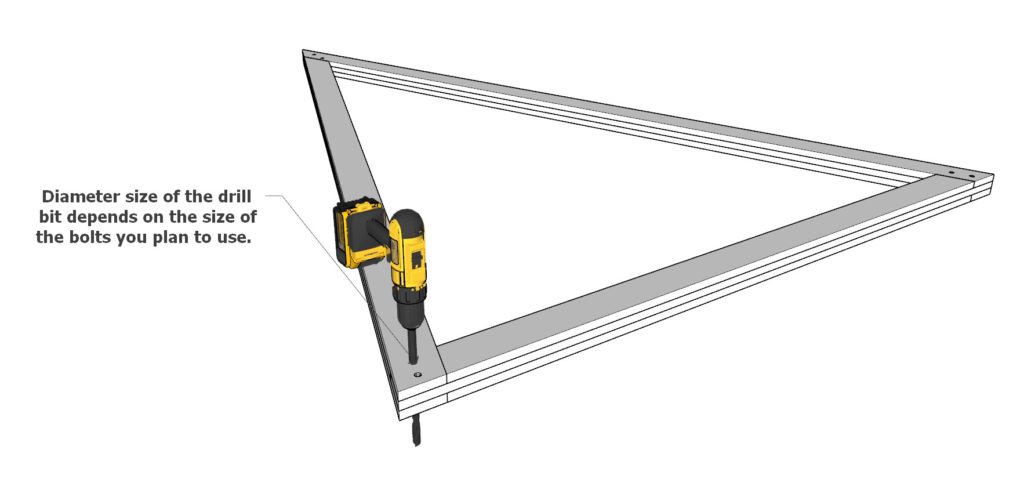 Portable triangle Wedding Arbor frame assembly putting it all together