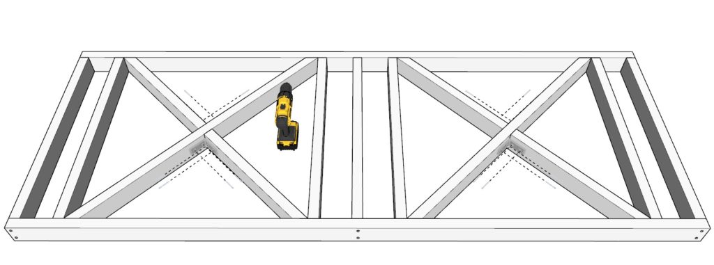 Adding "L" shaped bracket to reinforce the DIY fence "X" panels