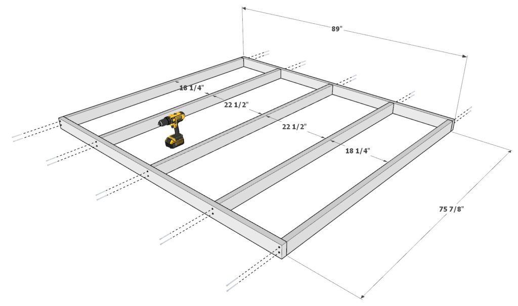 2x4 shed wall frame assembly