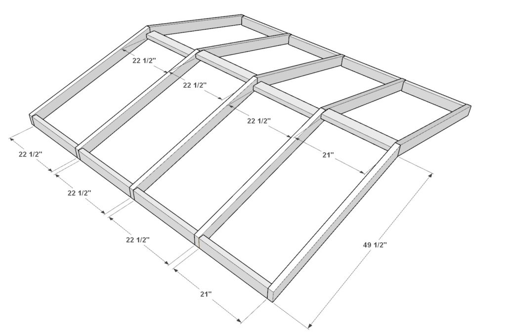 2x4 DIY shed roof assembly