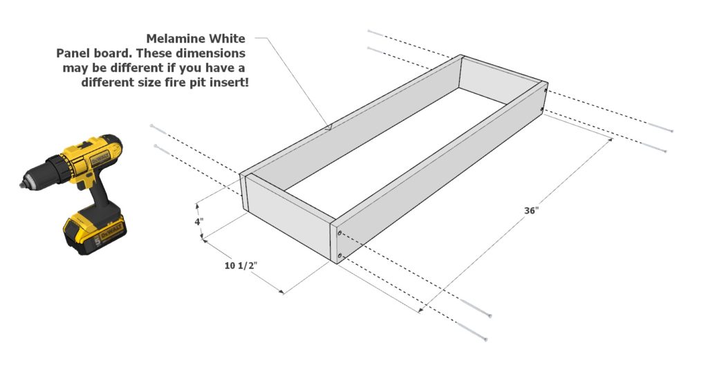 melamine insert frame construction