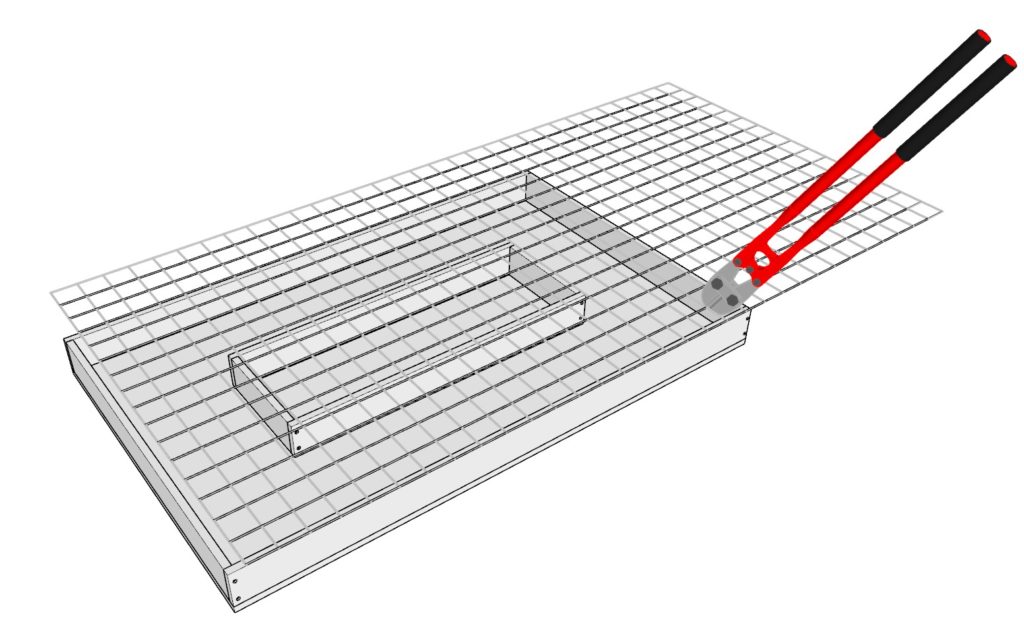 Adding galvanized wire mesh for cement slab