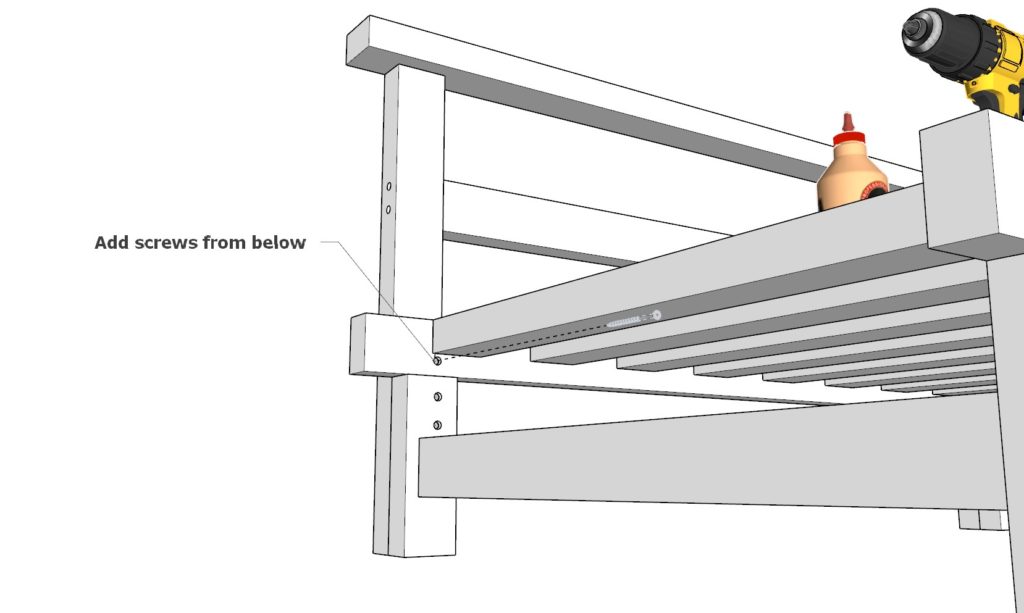 Adding the platform of DIY daybed