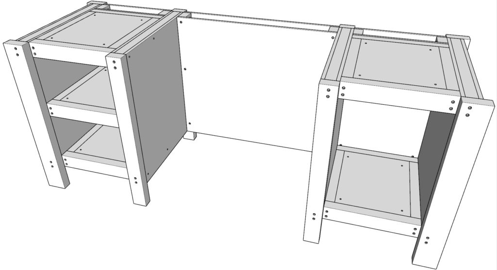 Adding plywood sheet to DIY desk