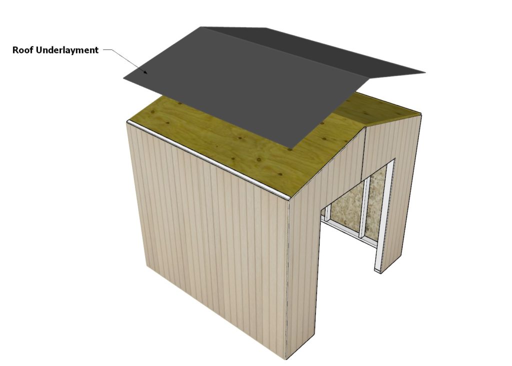 Adding roof underlayment to DIY shed