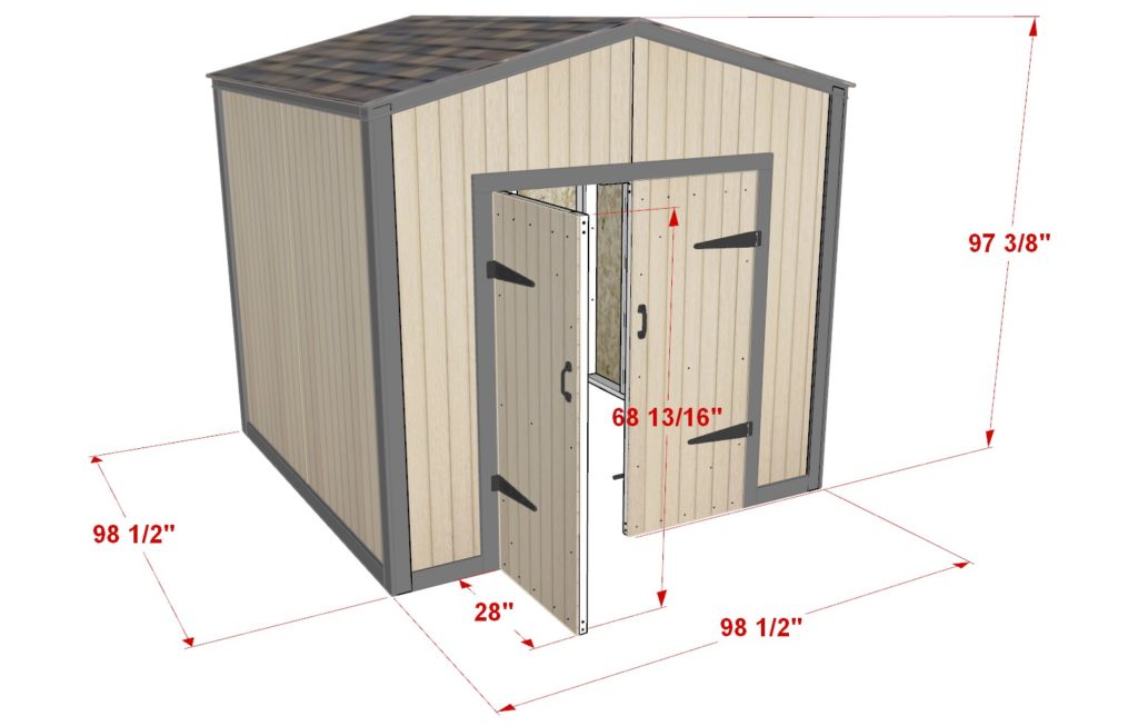 DIY 8ft x 8ft shed dimensions