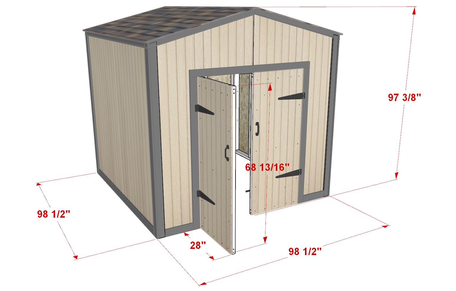 Easy DIY 8ft x 8ft Shed Plan - DIY projects plans