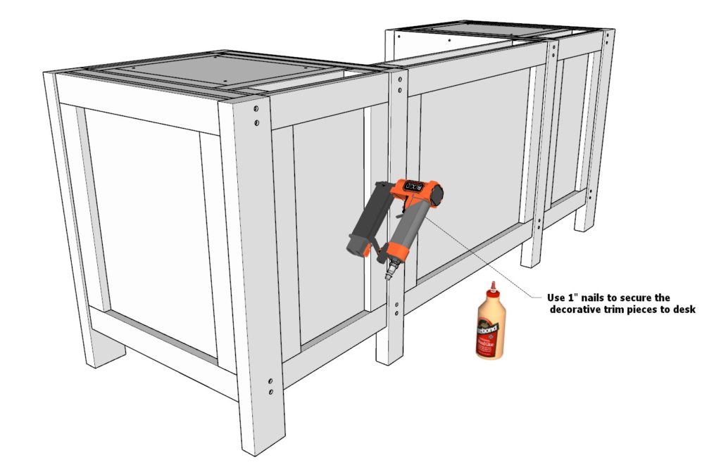 Adding DIY desk trim