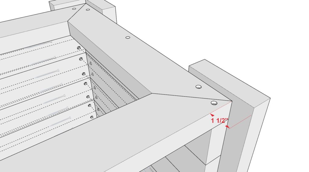 Attaching legs to fire pit side table