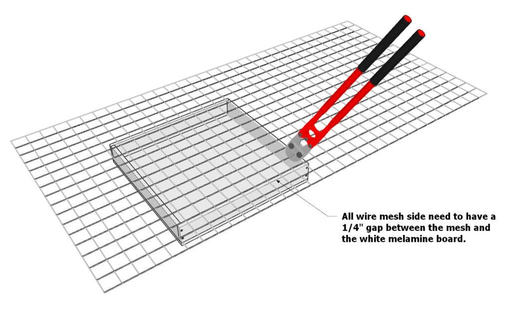 Adding galvanized wire mesh for cement slab