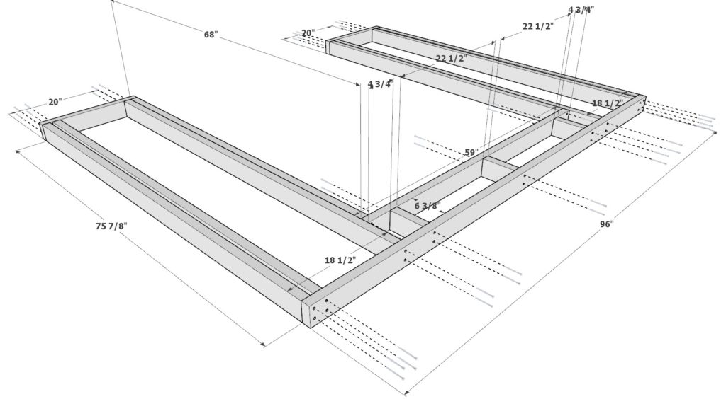 2x4 DIY shed wall frame assembly