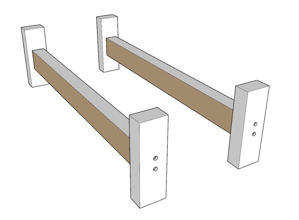 Daybed wooden leg construction and assembly