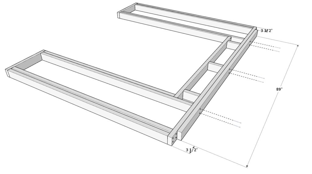 2x4 DIY shed wall frame assembly