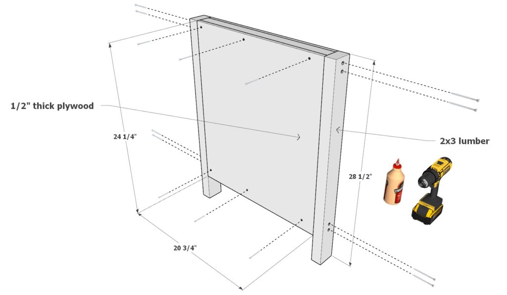 Building the DIY desk divider and leg assembly