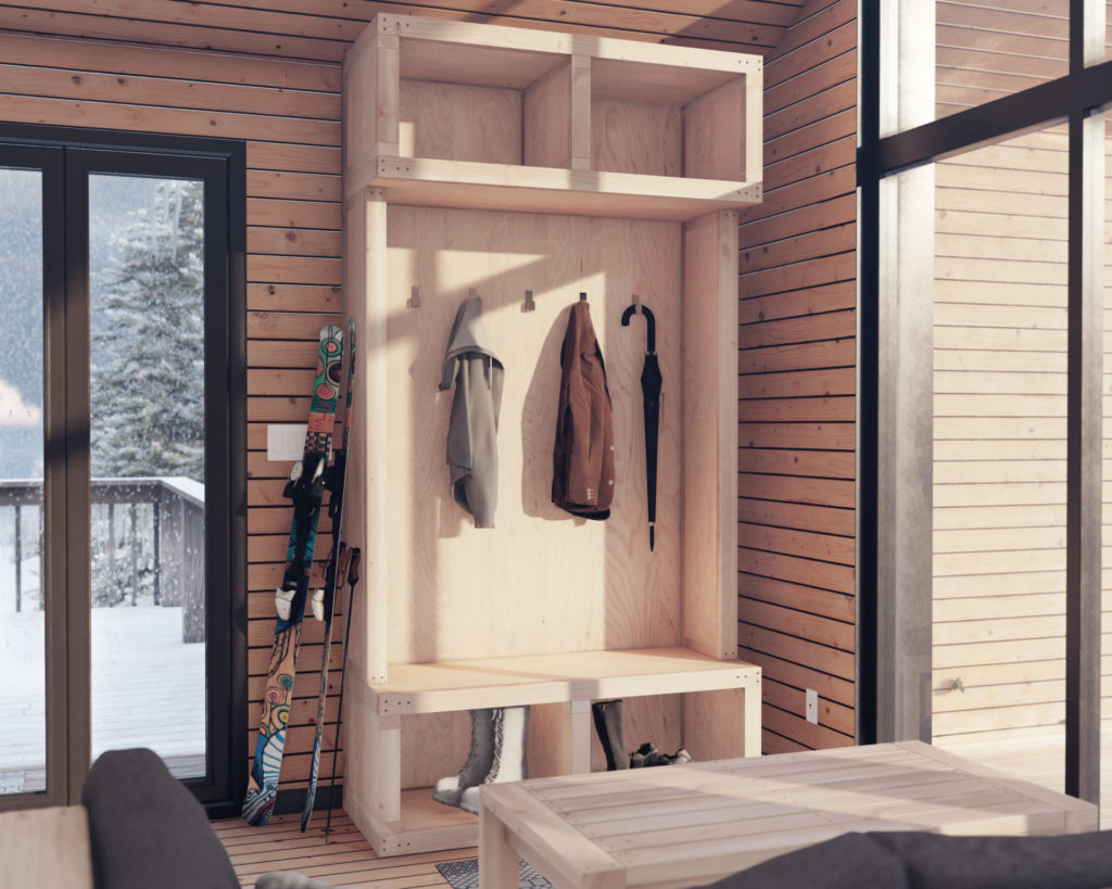 DIY mudroom bench and storage plan wooden mudroom locker