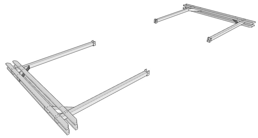 Adding DIY pergola frame pieces to cement slab using 4x4 brackets