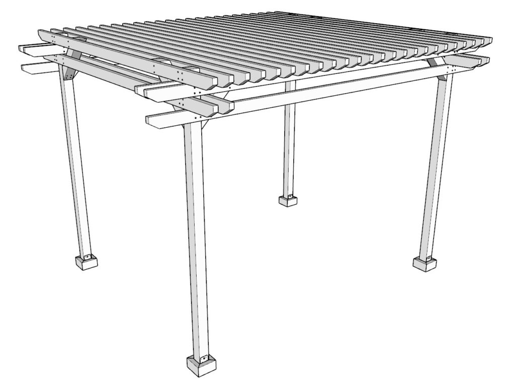 Adding the pergola footings