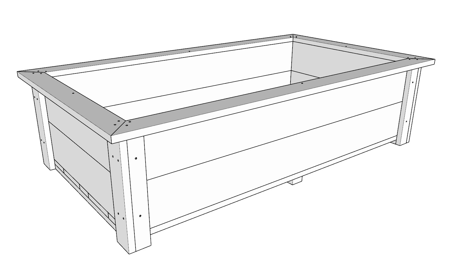 8 ft. x 4 ft. DIY planter box - DIY projects plans