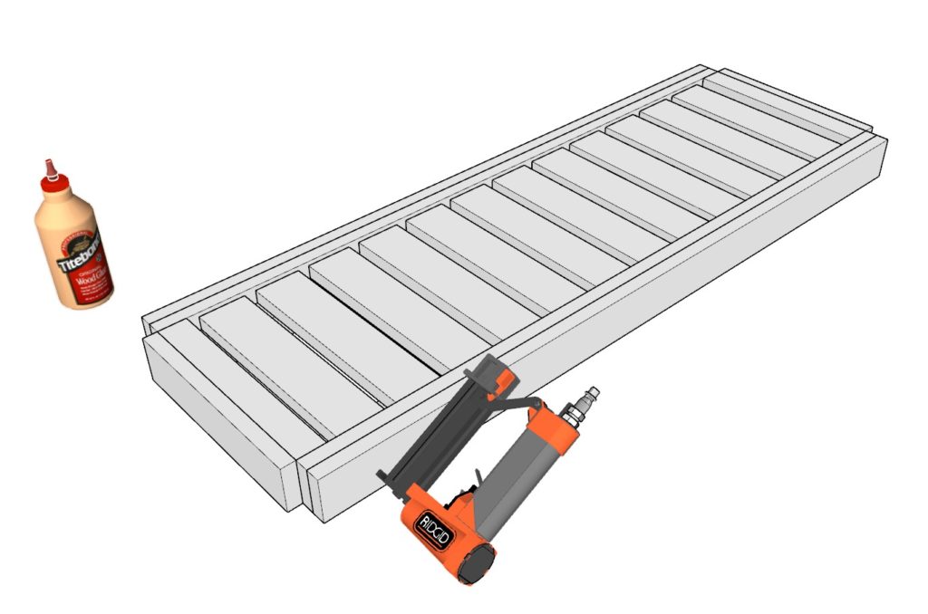 Adding trim around shoe storage shelf