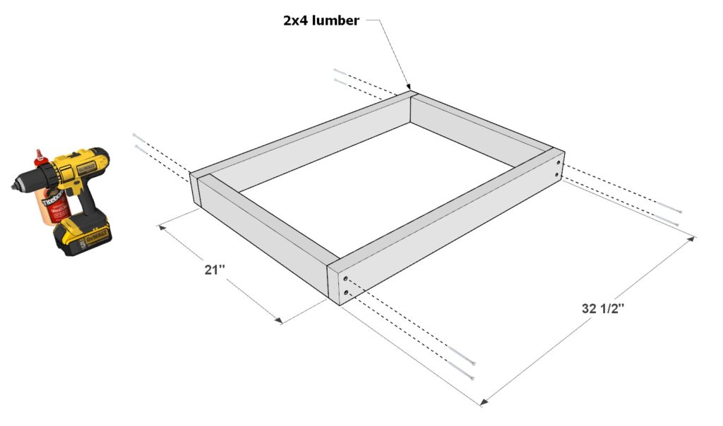 cabinet flood frame construction